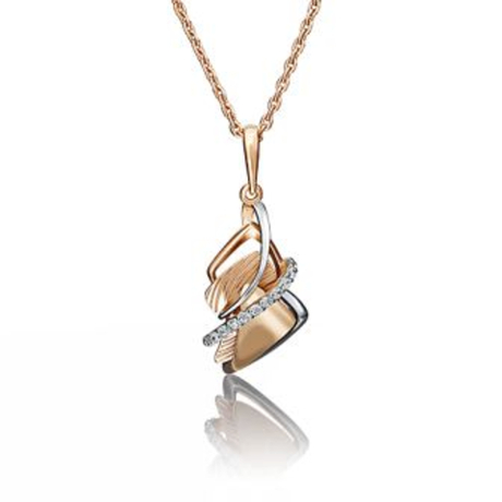 Подвеска из золота с фианитами