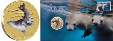 Тувалу 1 доллар, 2018 Тюлень-крабоед