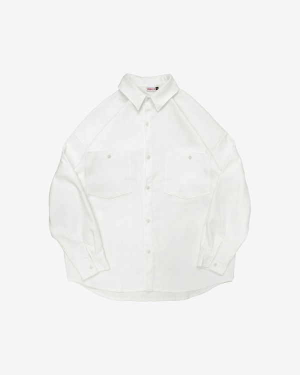 Рубашка из хлопка плотная белая - фото 1