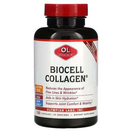 Коллаген Olympian Labs, Коллаген BioCell, 100 капсул
