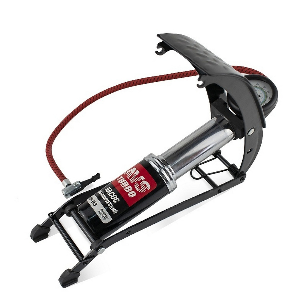 Насос ножной AVS FP03 усиленный с манометром