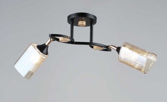 5076/2 BK+WOOD (6) Люстра (RL)