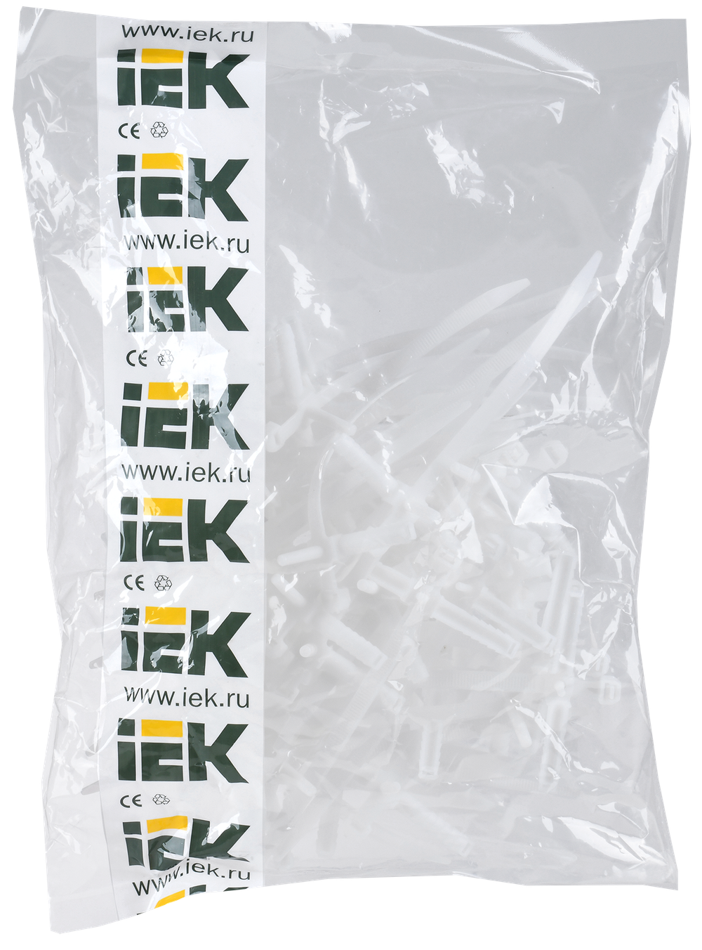 Хомут дюбельный ХД 7х150 бел (50шт/упак) IEK