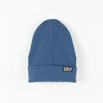 Two-ply turn-up jersey hat - Denim