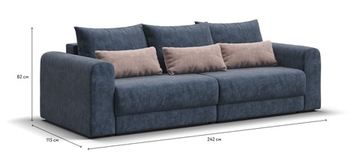 Модульный диван РИЧМОНД MODOOL Велюр Royal топаз