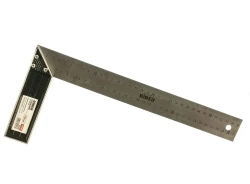 БИБЕР 40635 Угольник столярный ПРОФИ 350мм нержавеющая сталь, гравировка (12/120)