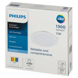 Светильник светодиодный встраиваемый Philips DN027B LED12 12Вт 4000К 220-240В D150