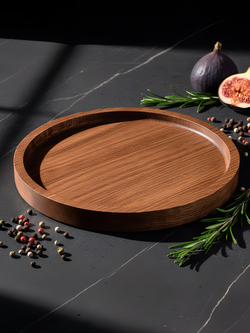 Поднос деревянный круглый 25 см