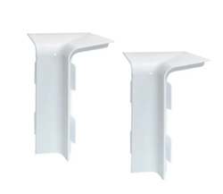 Угол внутренний правый для плинтуса ПВХ Smartprofile Aqua белый 20х37 мм