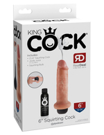 Фаллоимитатор с имитацией семяизвержения King Cock 6" Squirting Pipedream 560621PD