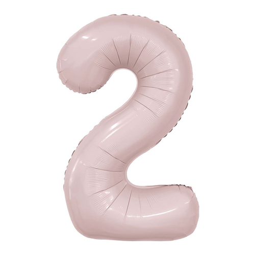 Цифра 2 пыльная роза 40" Agura