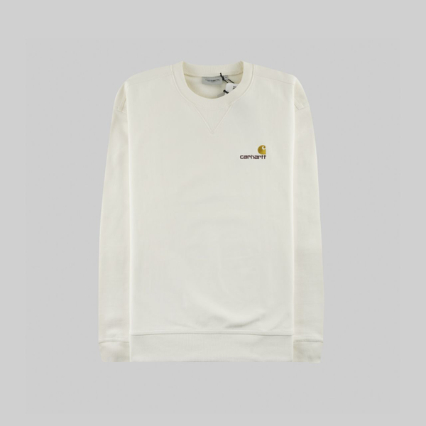  Толстовка мужская Carhartt WIP American Script Sweatshirt артикул:I025475_white - купить в магазине Дайс