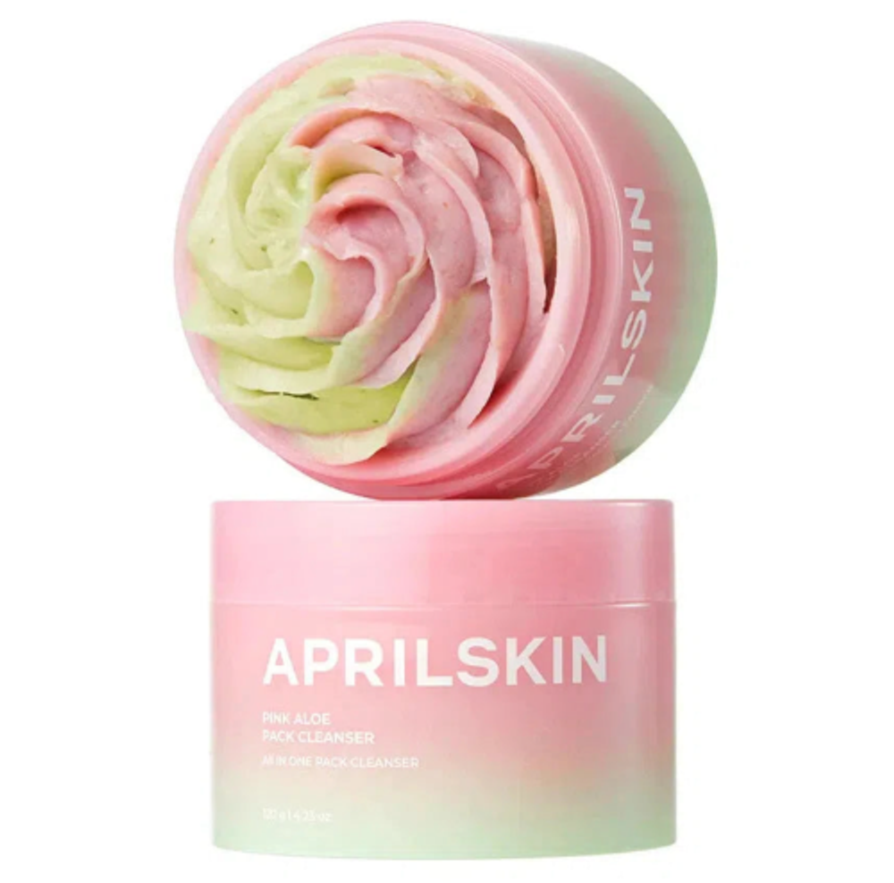 Маска-пенка для умывания с розовым алоэ APRILSKIN Pink Aloe Pack Cleanser 120 гр