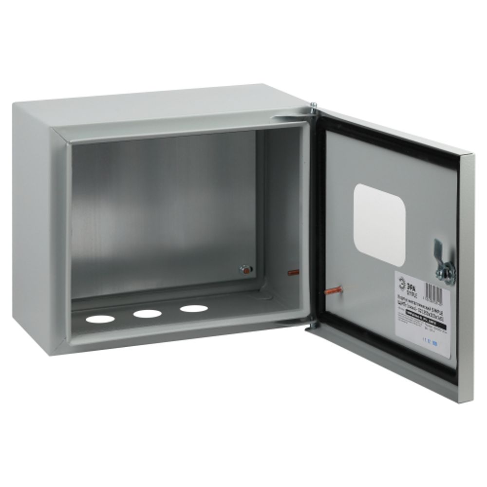 Корпус металлический ЭРА SIMPLE ЩМПг-02 с окном (250х300х175) IP54 У2 серый | Корпуса металлические с монтажной панелью