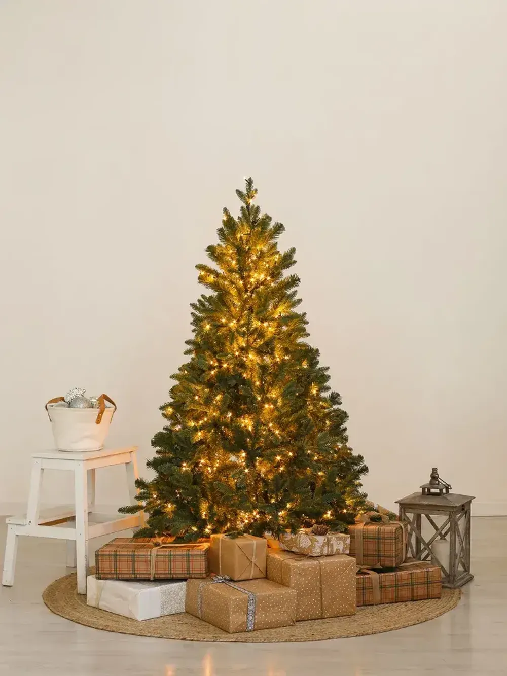 Елка с гирляндой «Барокко» (Литая+пвх) 120 см / 1,2 м