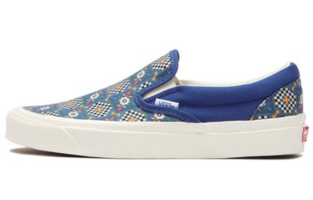 Vans Classic Slip On 98 Dx Anaheim Factory Tile Checkerboard Blue