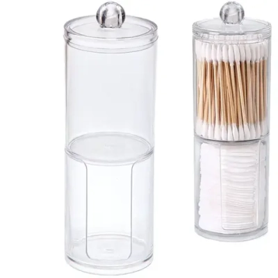 Органайзер для хранения ватных палочек и дисков»ФАНТЭНЕГРО», прозрачный, 19*6,6см