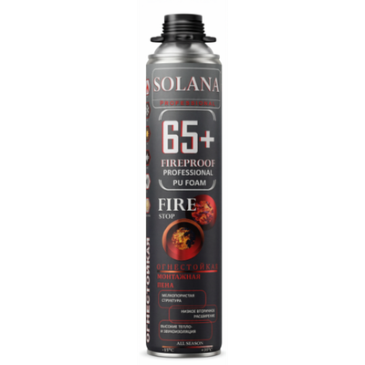Пена Профессиональная Огнеупорная Solana 65 PRO 870мл