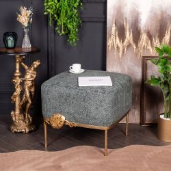 Банкетка Monstera Deliciosa (Монстера) Квадро Лазурный Амбер