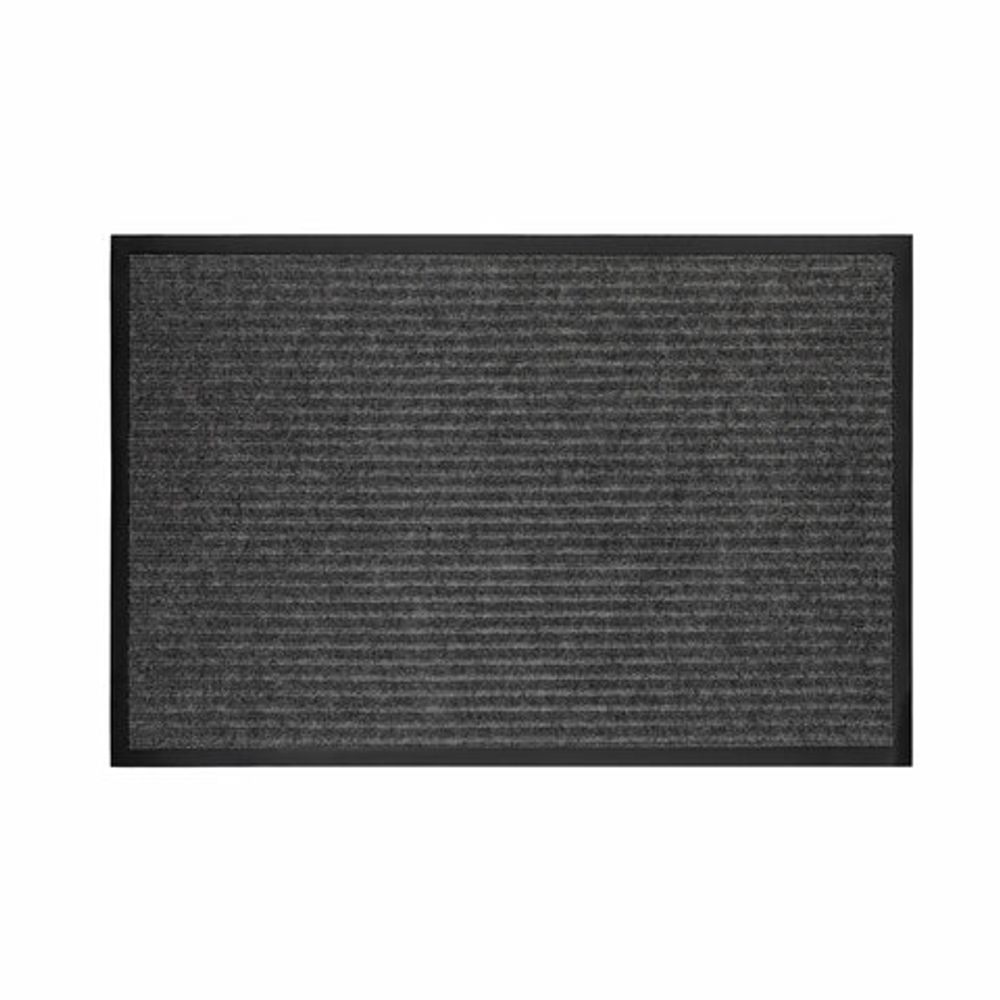 Коврик придверный 80х120 см, СЕРЫЙ, влаго-грязезащитный, 450 г/м2, ребристый, PRIMILA EXTRA, 701025
