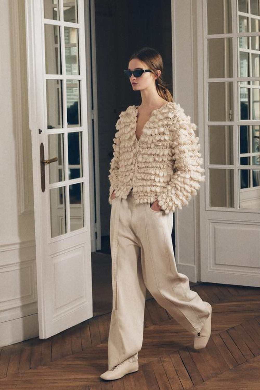 ZARA КАРДИГАН ИЗ РЕЛЬЕФНОЙ ТКАНИ, БЕЖЕВЫЙ