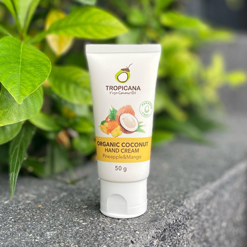 Увлажняющий крем для рук на основе масла кокоса Ананас и Манго Organic Coconut Hand Cream Pineapple&Mango Tropicana