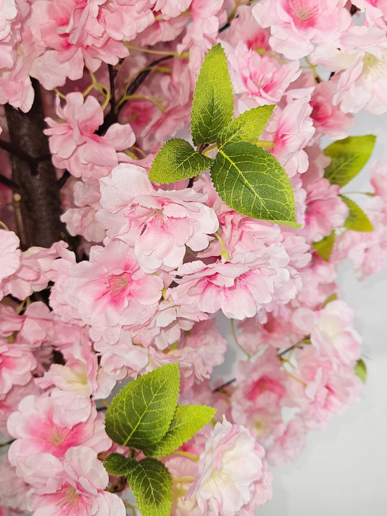 Сакура искусственная 110см розовая в кашпо