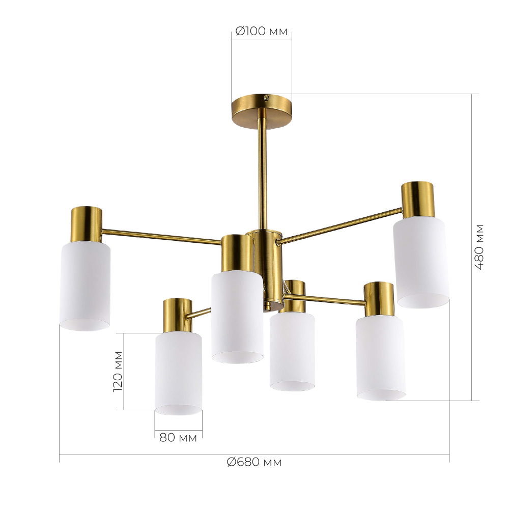 Светильник потолочный GESSI E14 6х60W