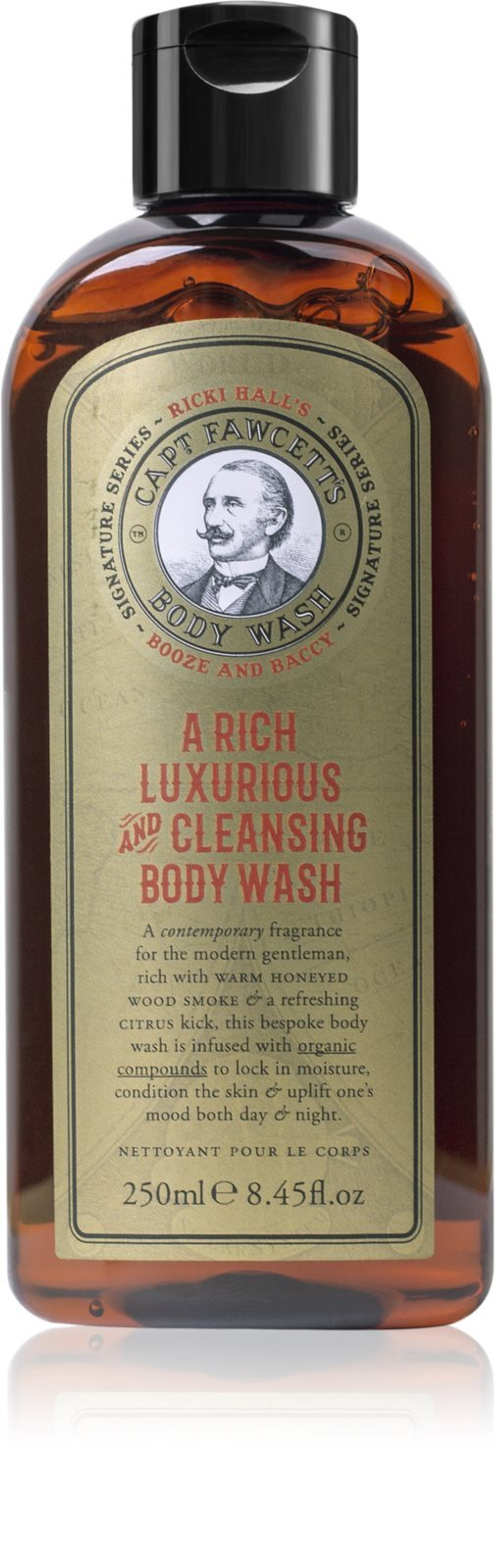 Captain Fawcett Ricki Hall´s - бодрящий гель для душа для мужчин /  Booze & Baccy 250  ml  / GTIN 5060338441765