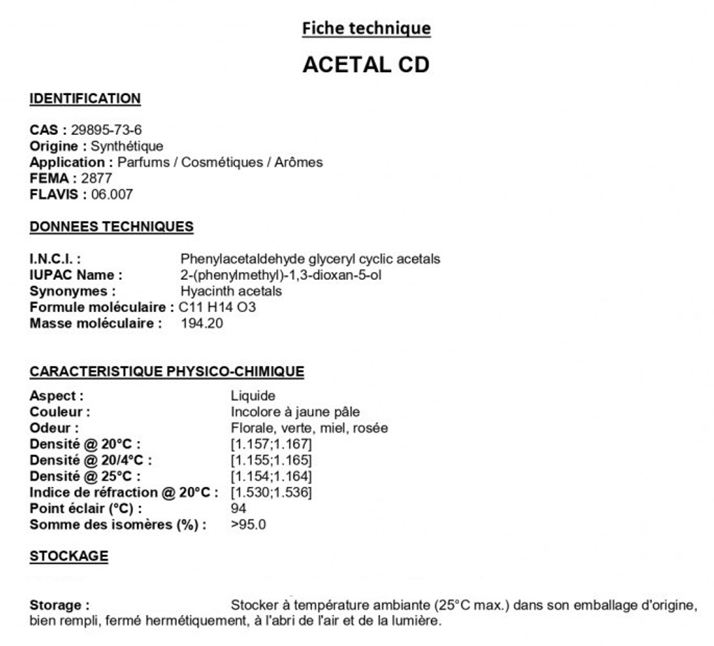 ACETAL CD / АЦЕТАЛЬ ГИАЦИНТА CAS 29895-73-6