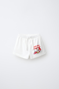 ZARA ШОРТЫ HELLO KITTY AND FRIENDS © SANRIO, БЕЛЫЙ
