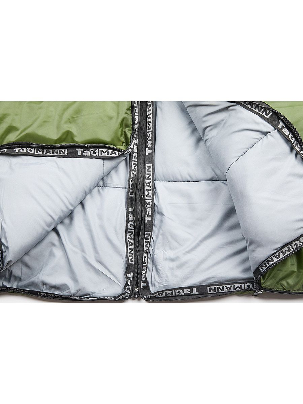 Спальный мешок-одеяло с капюшоном TauMANN Scout #R (молния справа), Подушка и компрессионный мешок в комплекте