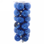 Новогодние шары 7 см (набор 24 шт) «Глянец», синий