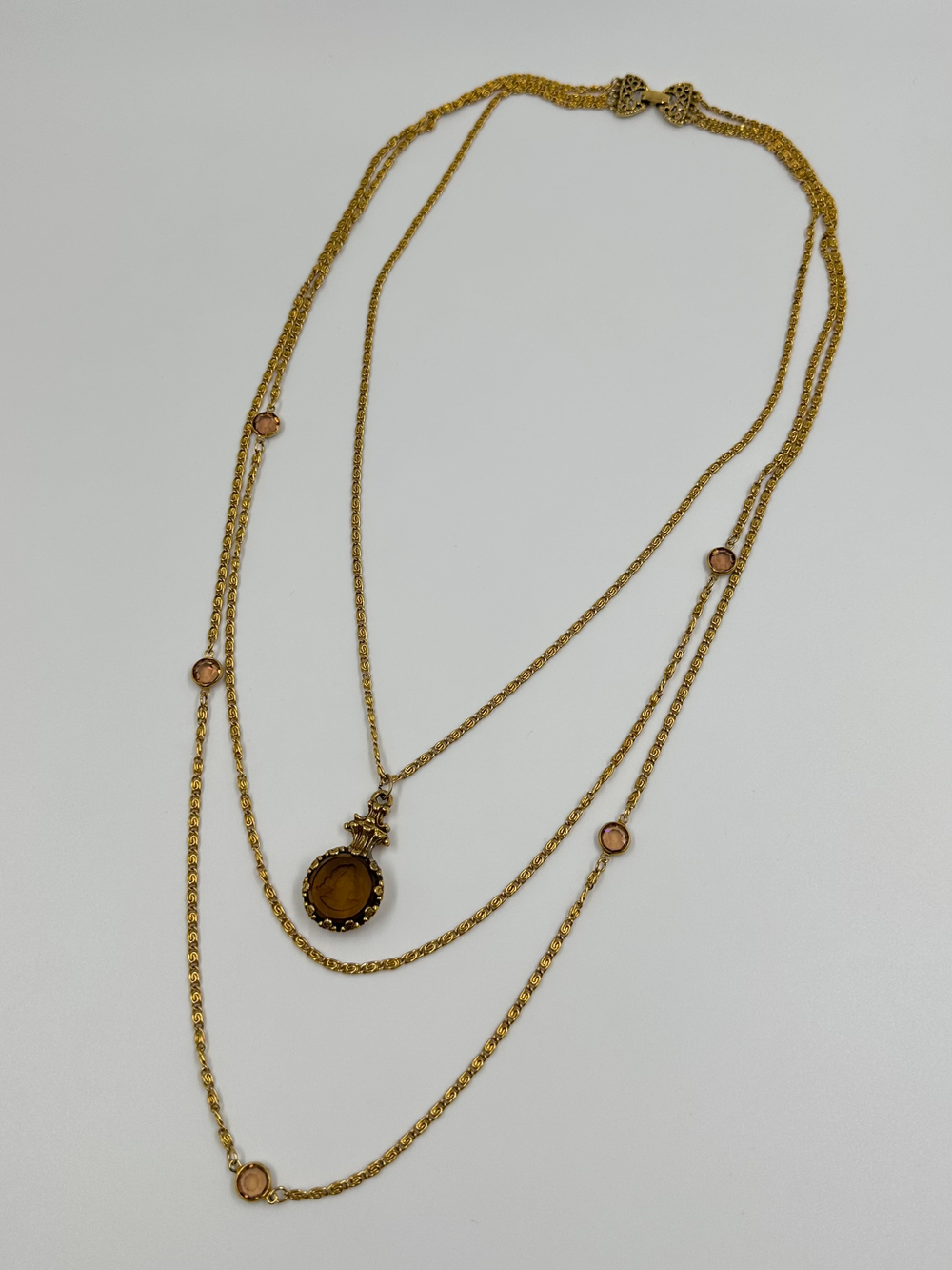 Многоярусная цепь с подвеской Goldette