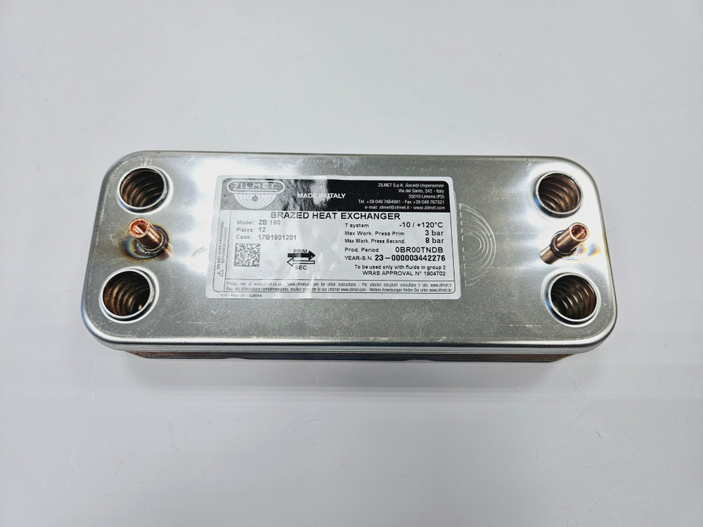 Пластинчатый теплообменник ZILMET (12пл.) для ELECTROLUX Hi-Tech 24i/24Fi (с 2011г.) (арт. AA10110003)