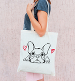 Тканевая сумка "Французский бульдог - любовь"
