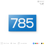 Номер на дверь 785, табличка на дверь для офиса, квартиры, кабинета, аудитории, склада, голубая 120х70 мм, Айдентика Технолоджи