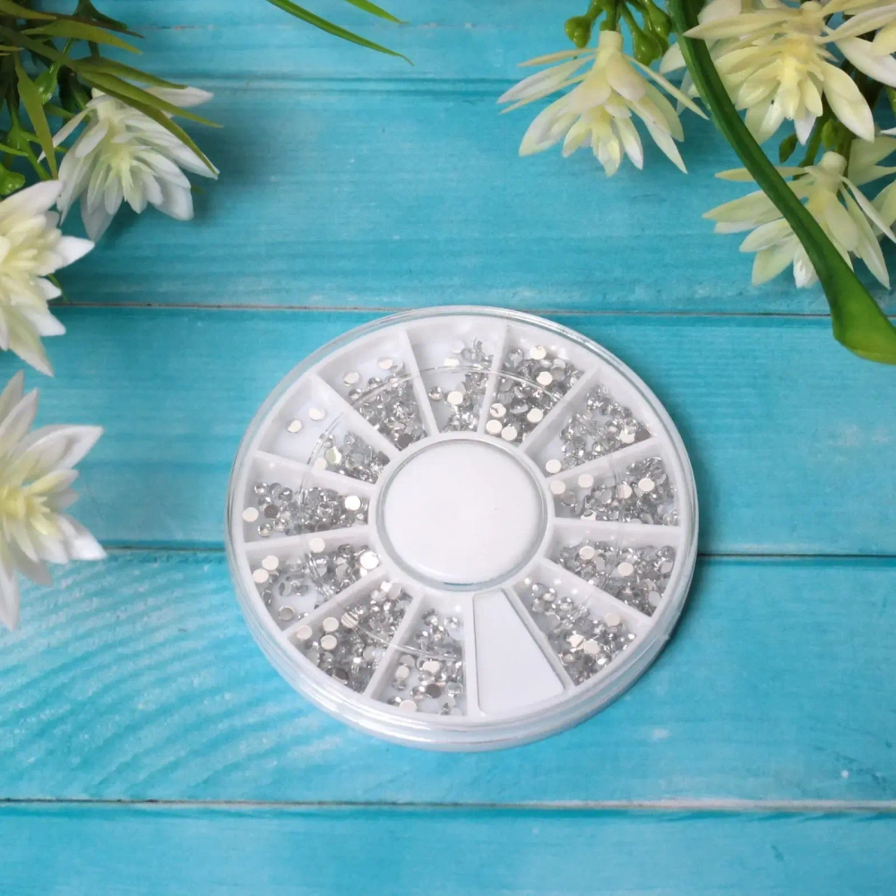 Украшение для нейл-арта «VivA Manicur- Стразы», прозрачные, в пакете, 7*7 см