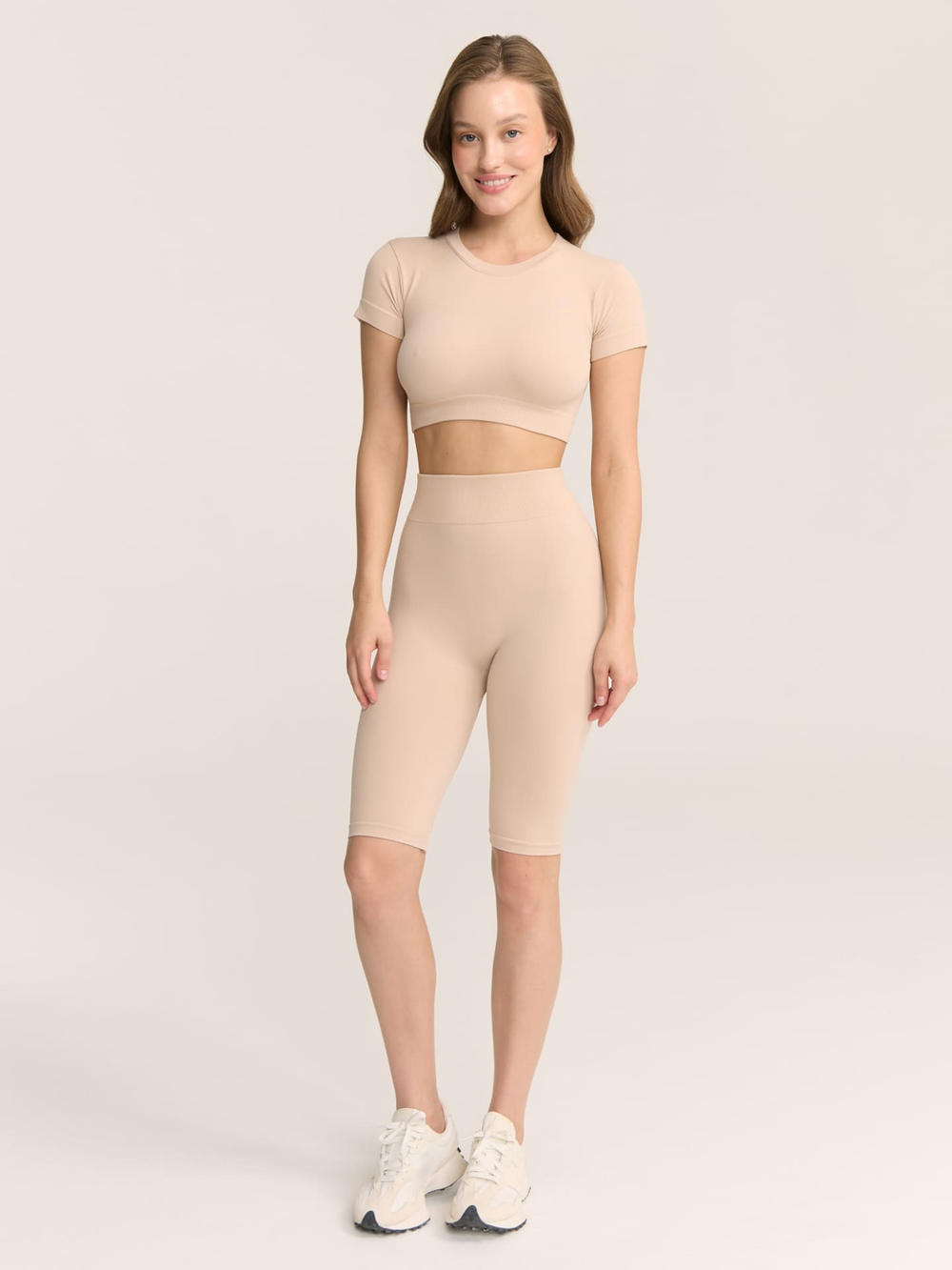 Бесшовные велосипедки с высокой посадкой