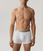 Мужские трусы шорты Atlantic, набор из 2 шт., хлопок, белые, 2BMH-012