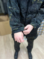 Костюм Горка 6 флис лайт / осень-зима / чёрный мультикам 2