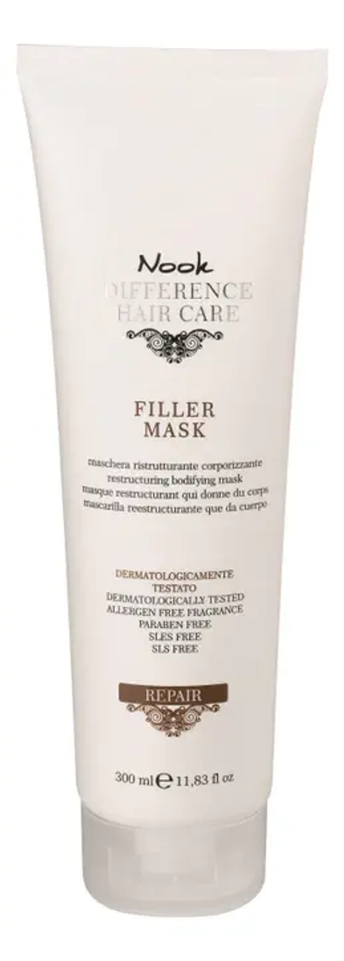 Nook Восстанавливающая оживляющая маска для сухих и поврежденных тонких волос Ph 4,0 - Repair Filler Mask , 300 мл