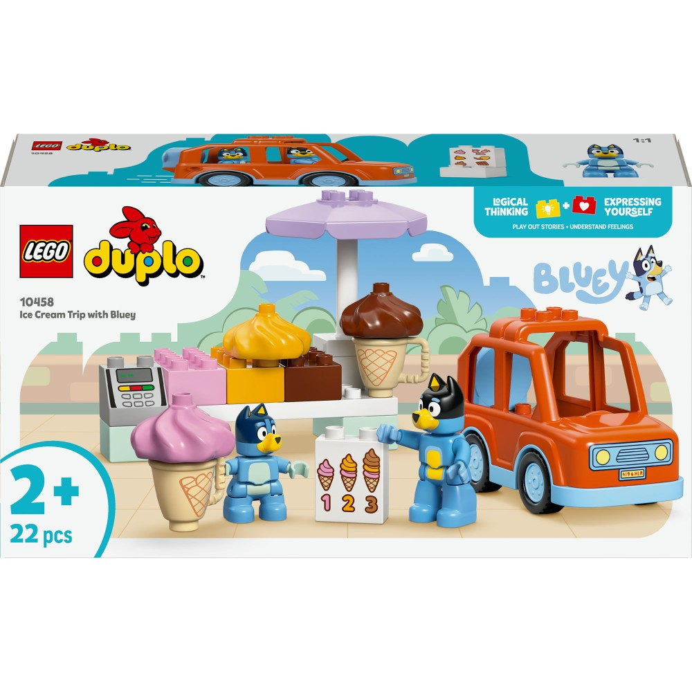 LEGO DUPLO Bluey - Прогулка за мороженным с Блуи 10458