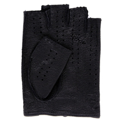 Перчатки мужские без пальцев (черные) "VICTOR"