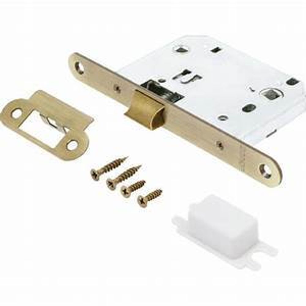 Замок врезной сантехнич. АРТ L7050R AB (бронза) овальная планка