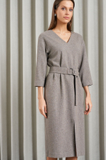 51512 Платье женское (пепельно-бежевый меланж)