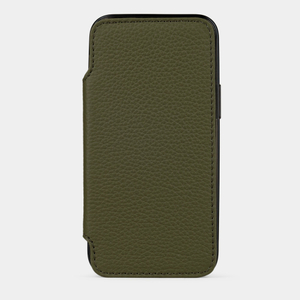 Чехол кожаный Benoit для iPhone 12 Mini зеленого цвета