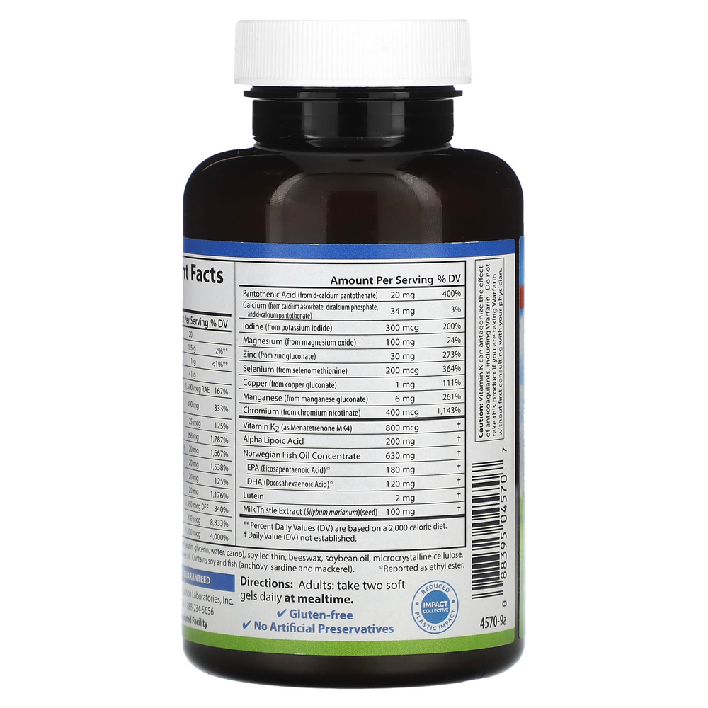 Carlson, Nutra-Support Diabetes, 60 мягких таблеток