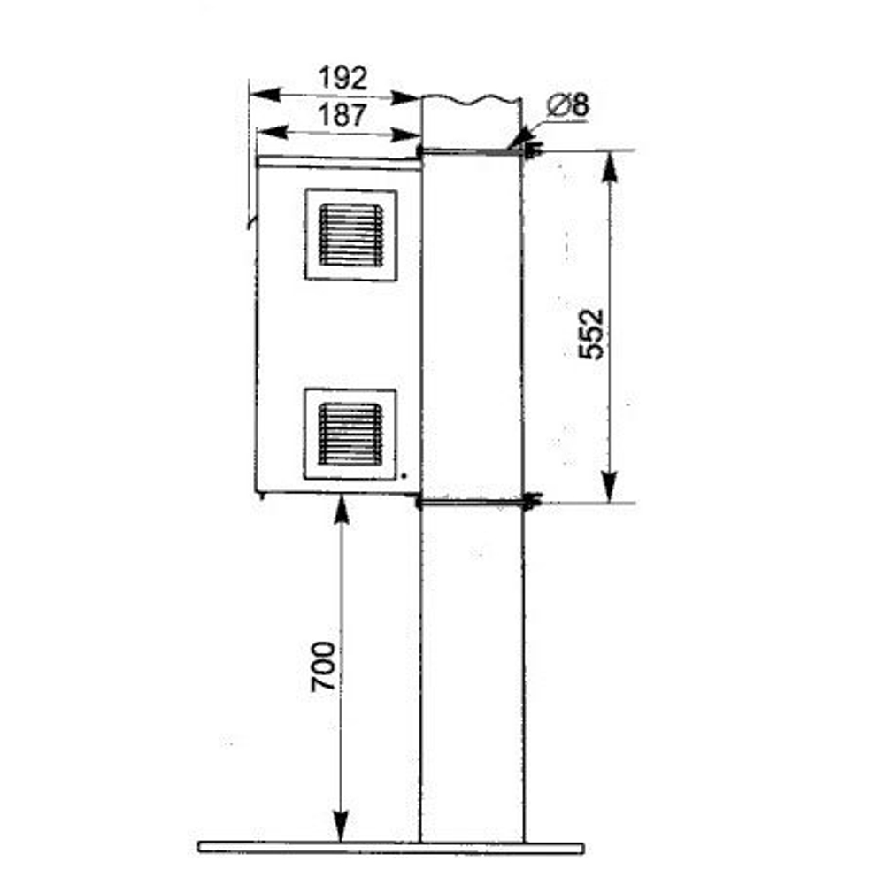 Металлический шкаф LIDER Ш1/3 -12 для однофазных стабилизаторов