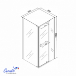 Душевое ограждение Ceruttispa МИМИ (MIMI) ZQ91BF (90x90x195)